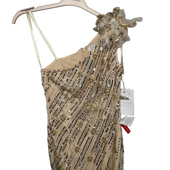 Mac Duggal 93739 Embellished Floral One Shoulder Gown - Picture 3 of 13